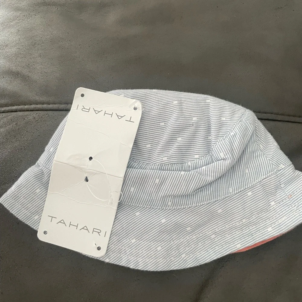 Tahari brand infant onesie and matching hat. New. Never worn. 3-6 months - Picture 2 of 7